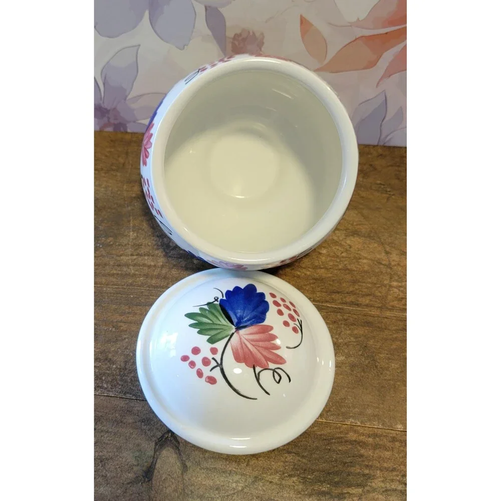Portmeirion Welsh Dresser Hand Painted Covered Sugar Bowl